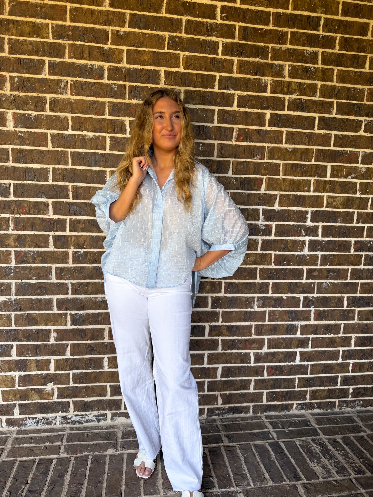 Coastal Breeze Striped Blouse