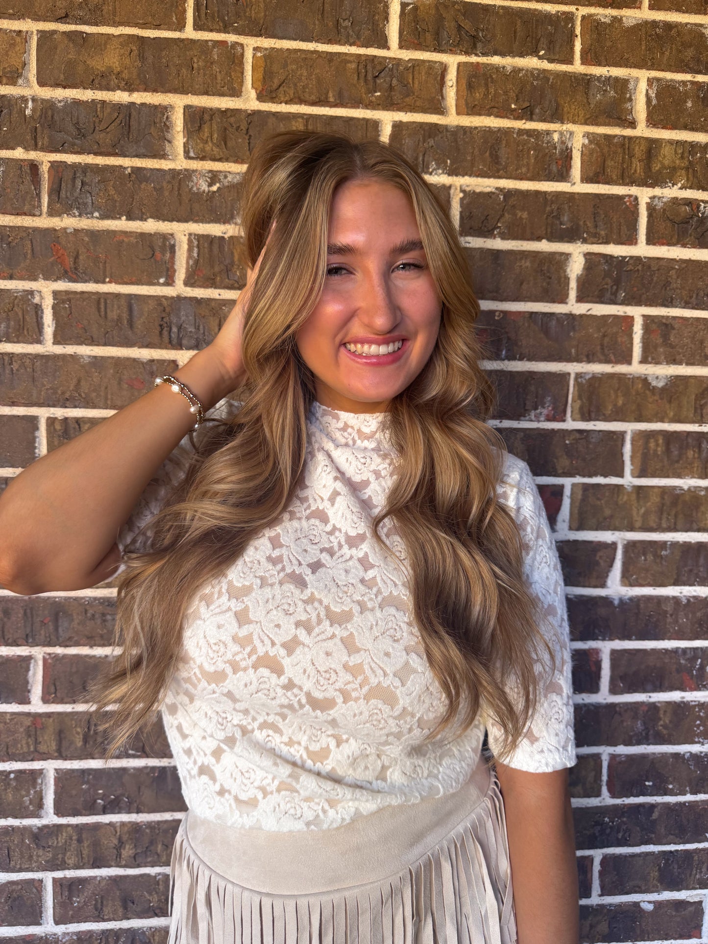 Elegant Ivory Lace Top