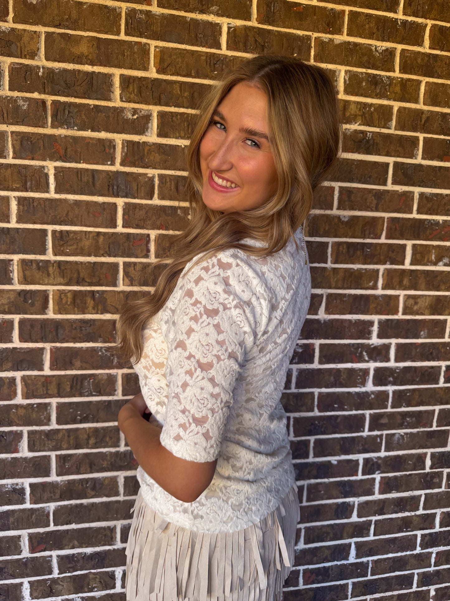 Elegant Ivory Lace Top