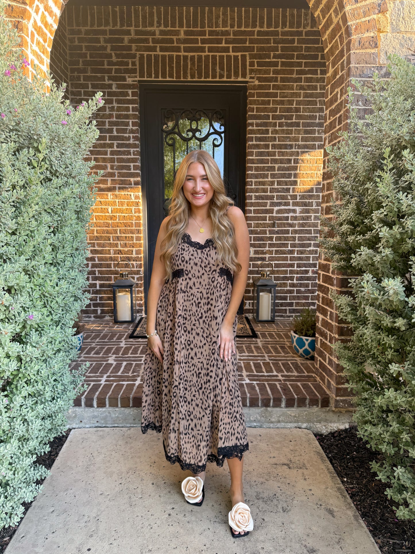 Wild Elegance Leopard Lace Dress