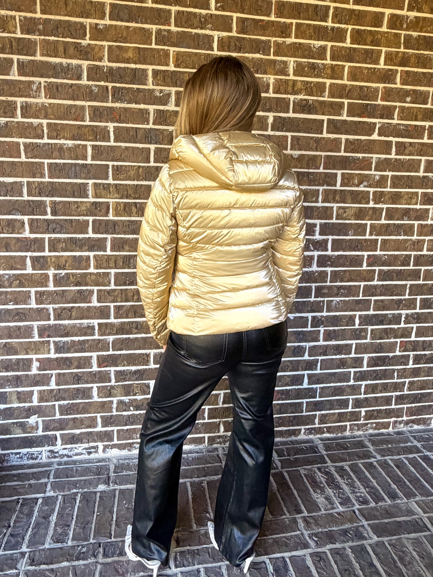 Metallic Gold Puffer Jacket