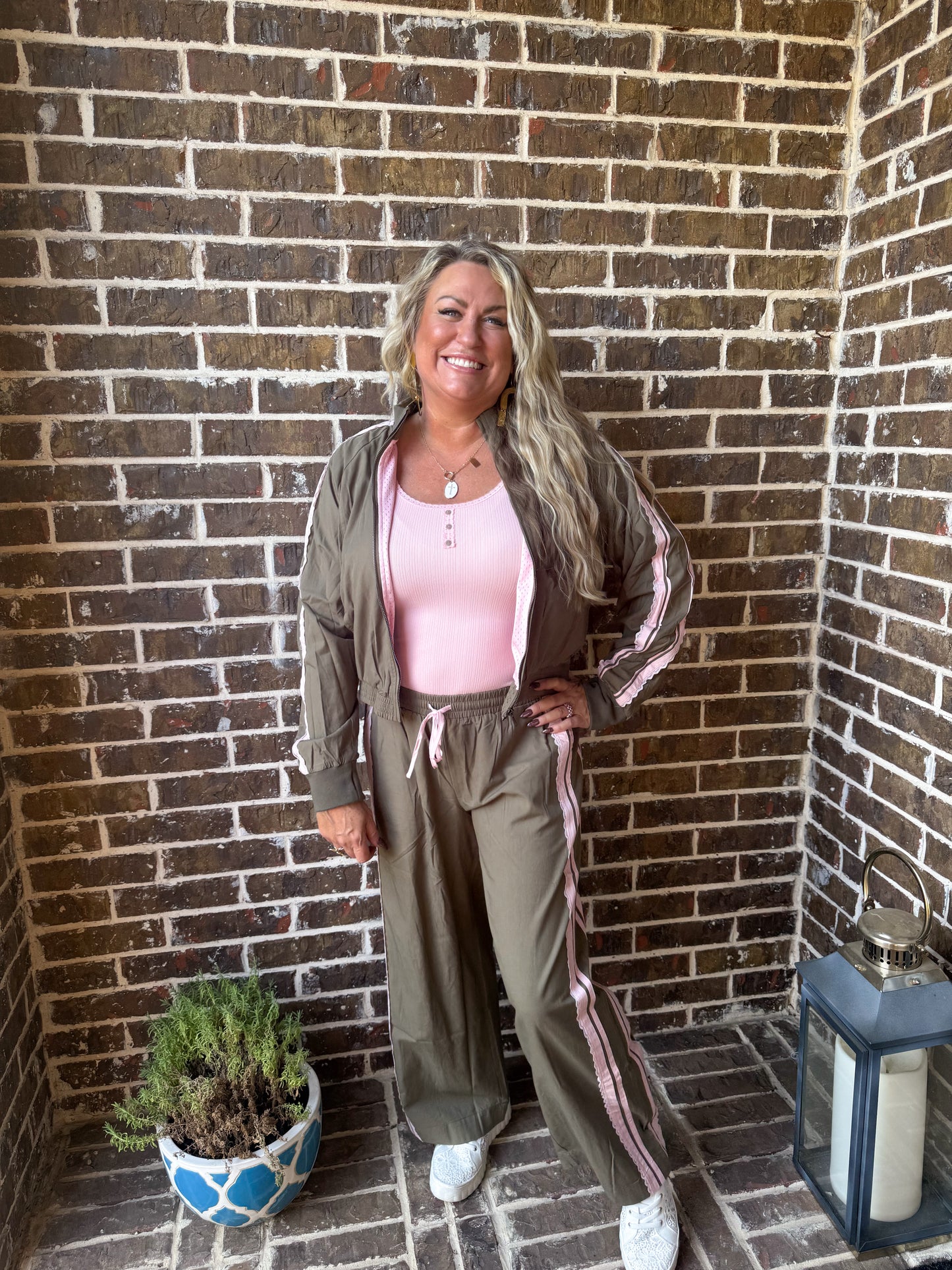 Olive and Blush Lounge Set