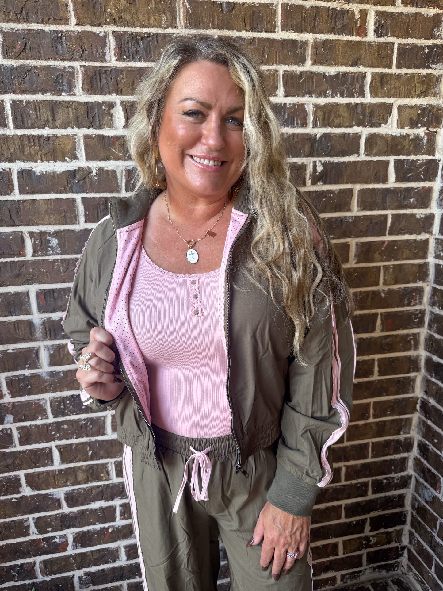 Olive and Blush Lounge Set