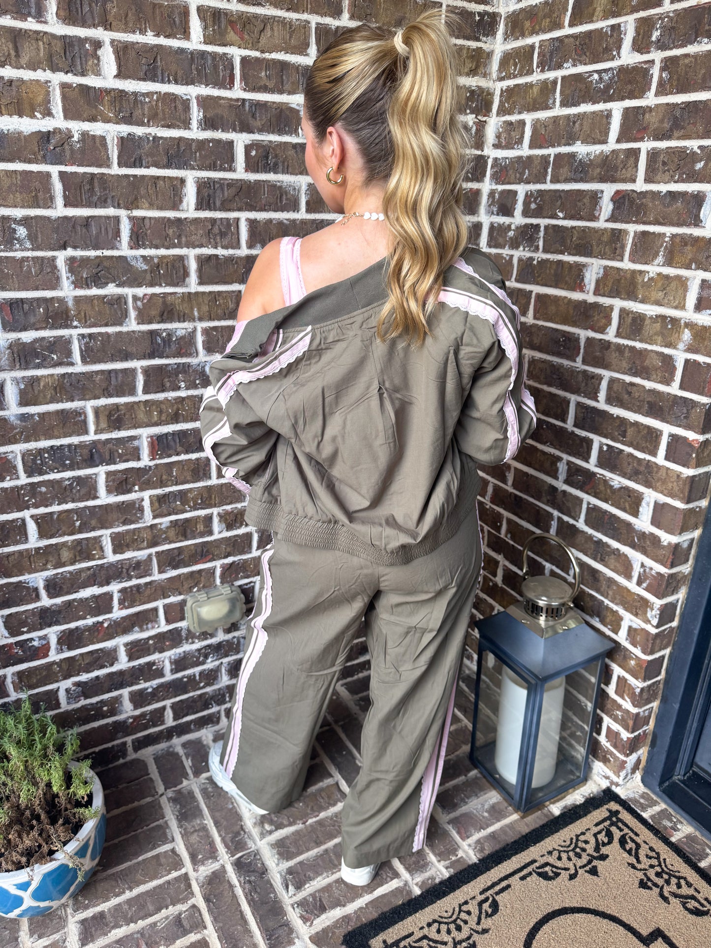 Olive and Blush Lounge Set