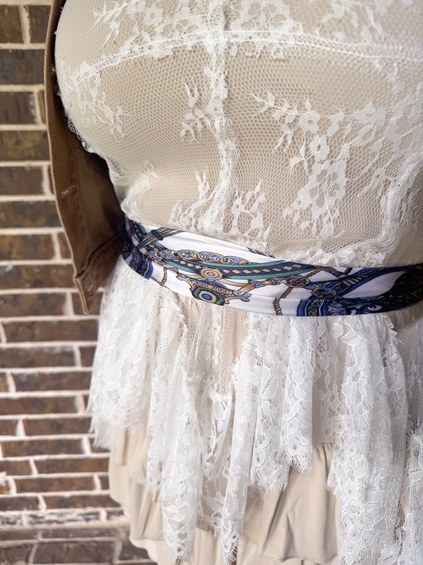 Multicolor Silk Print Scarf