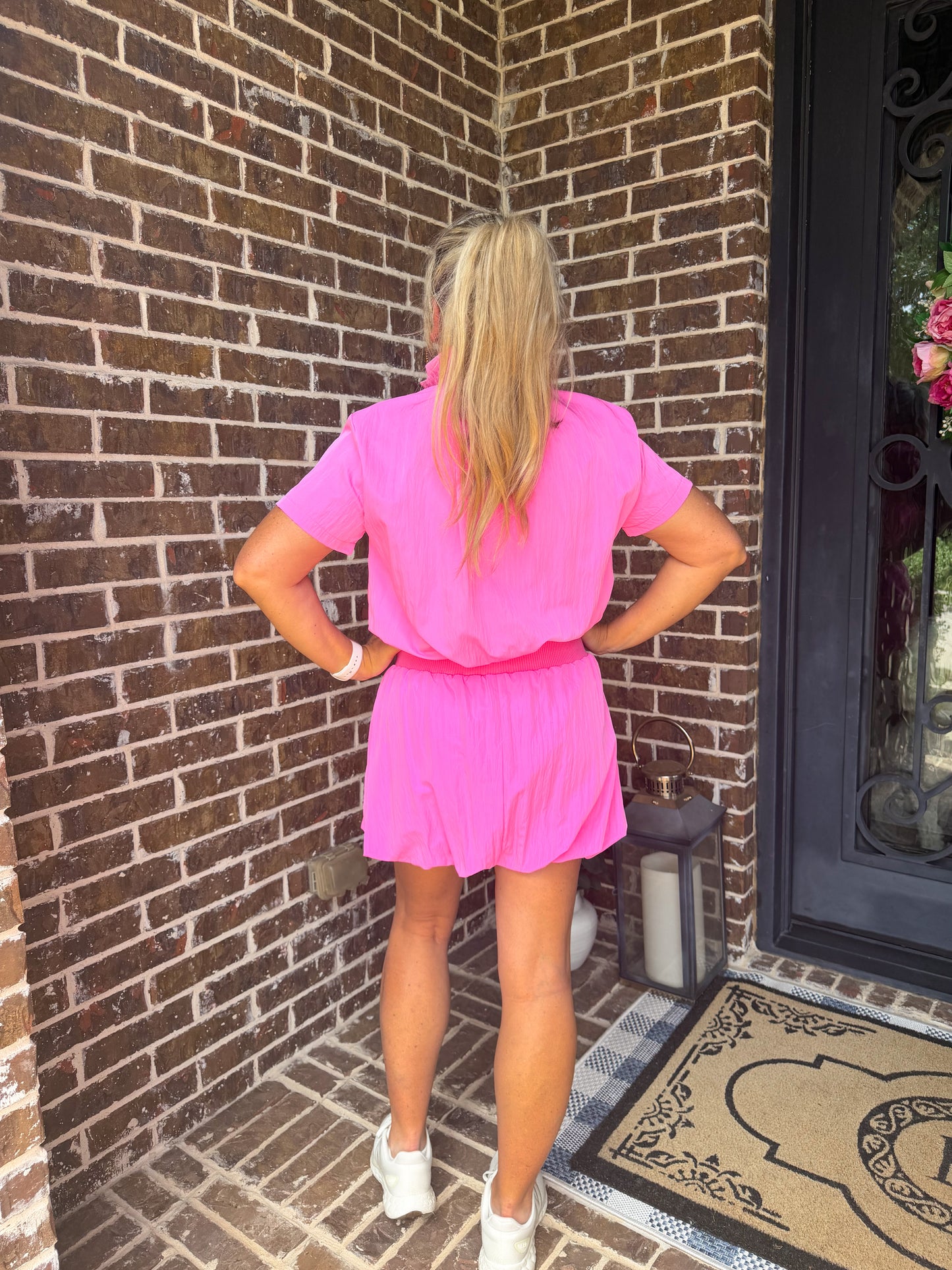 Hot Pink Bubble Hem Set