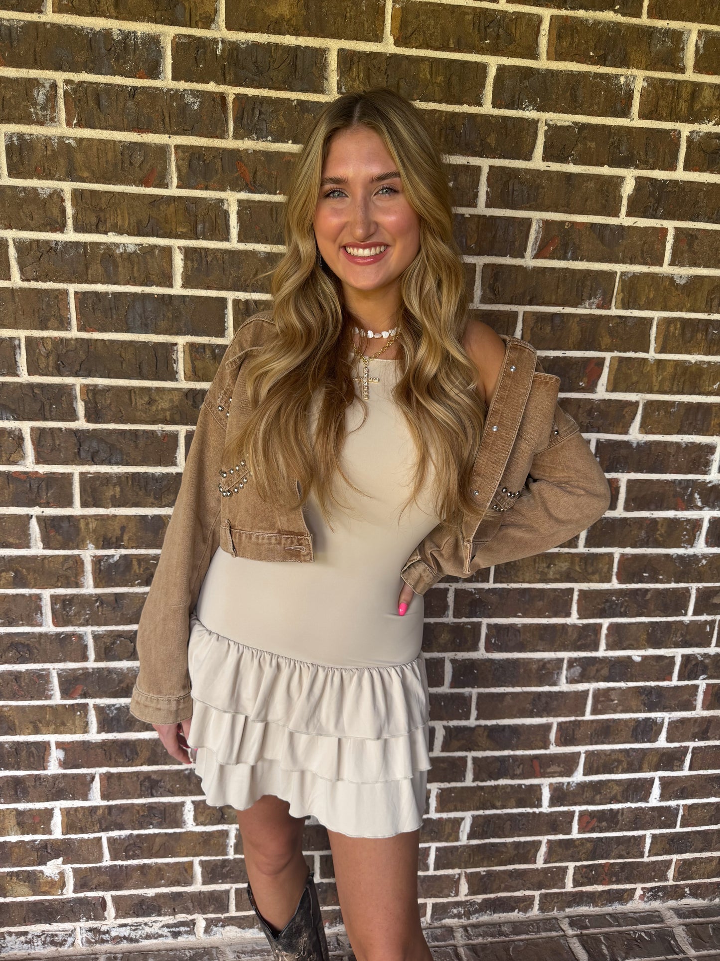 Ruffle Hem Sleeveless Bodycon Dress
