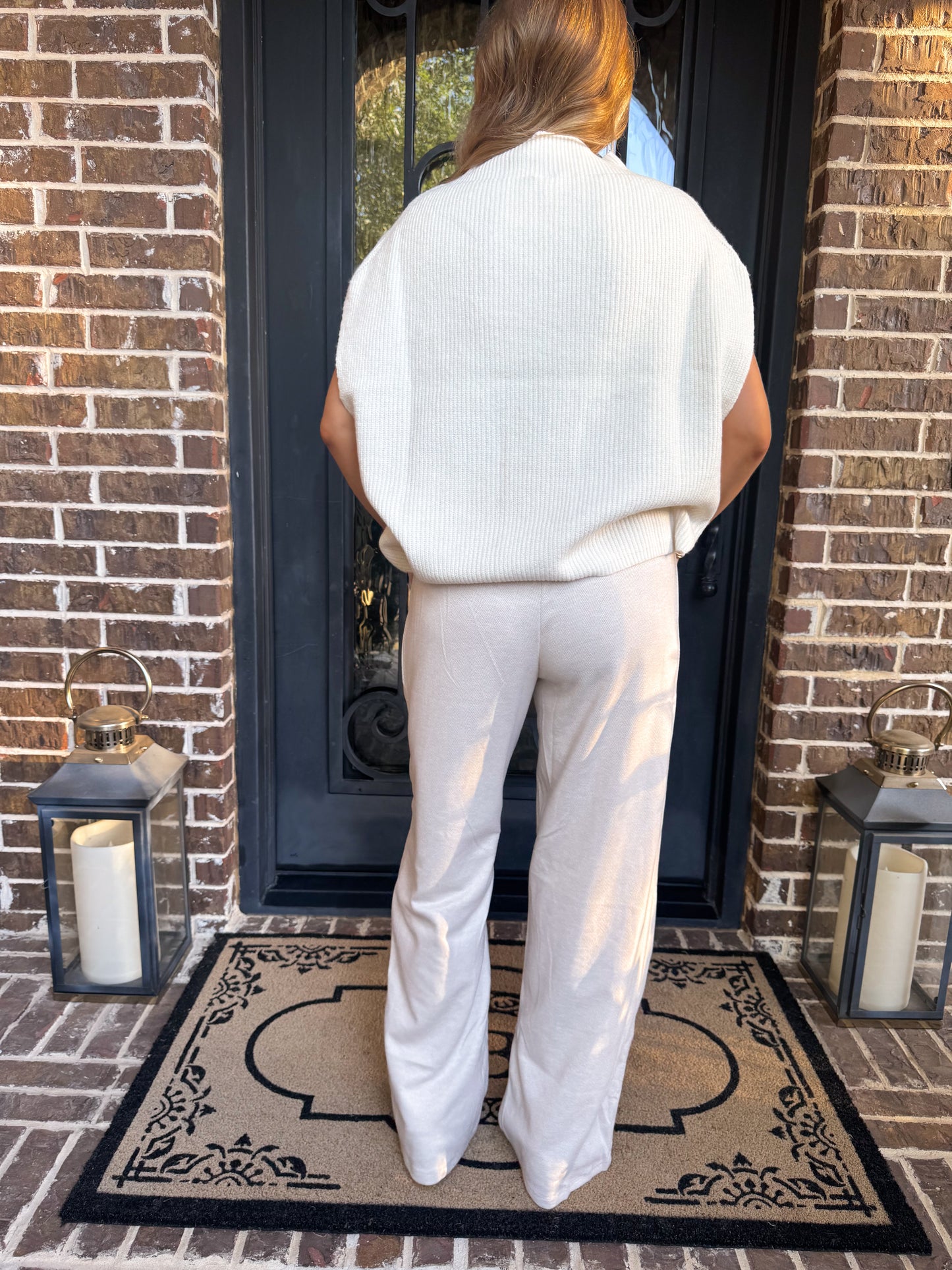 Elegant Ivory Trouser Pants