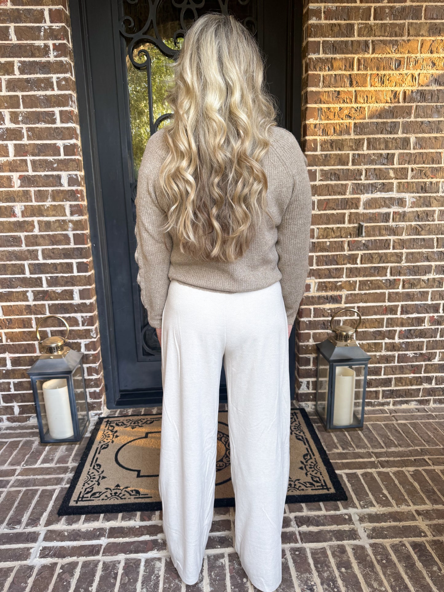 Elegant Ivory Trouser Pants