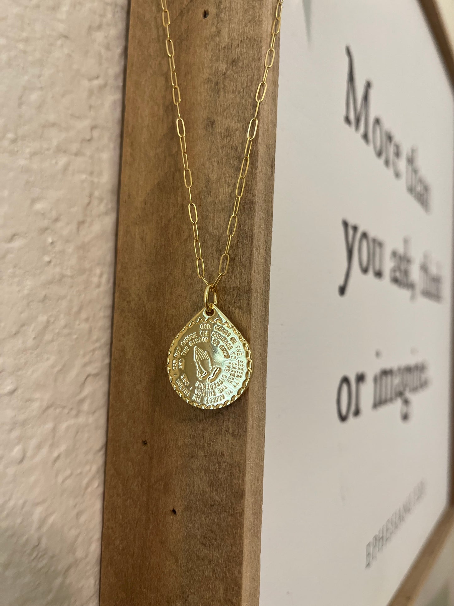 Lord’s Prayer Gold Medallion Necklace
