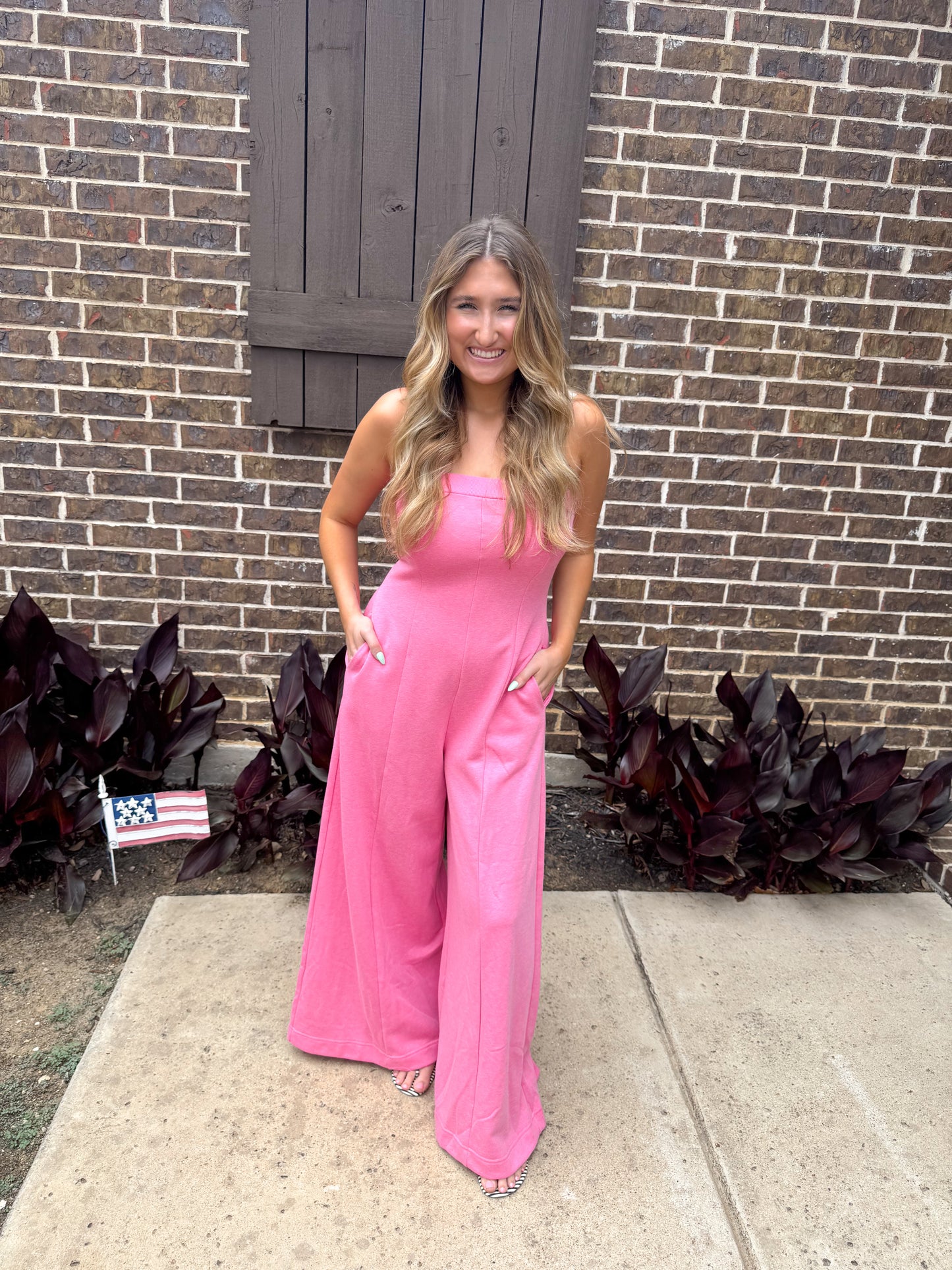 Barbie Pink Wide-Leg Jumpsuit