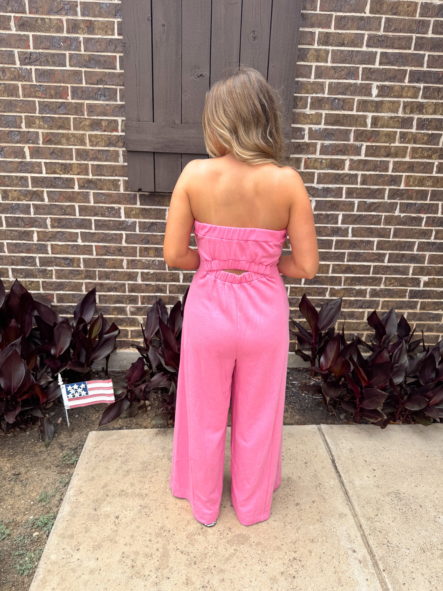 Barbie Pink Wide-Leg Jumpsuit