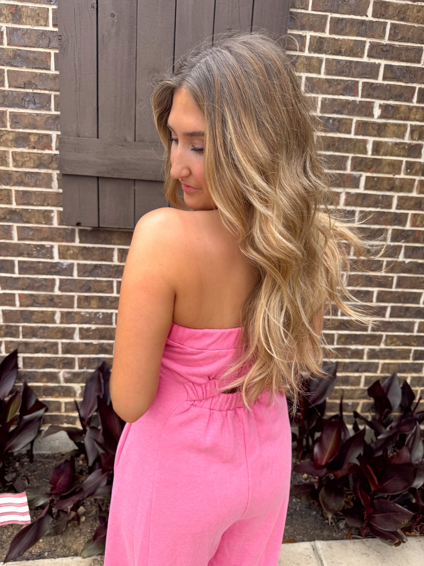 Barbie Pink Wide-Leg Jumpsuit