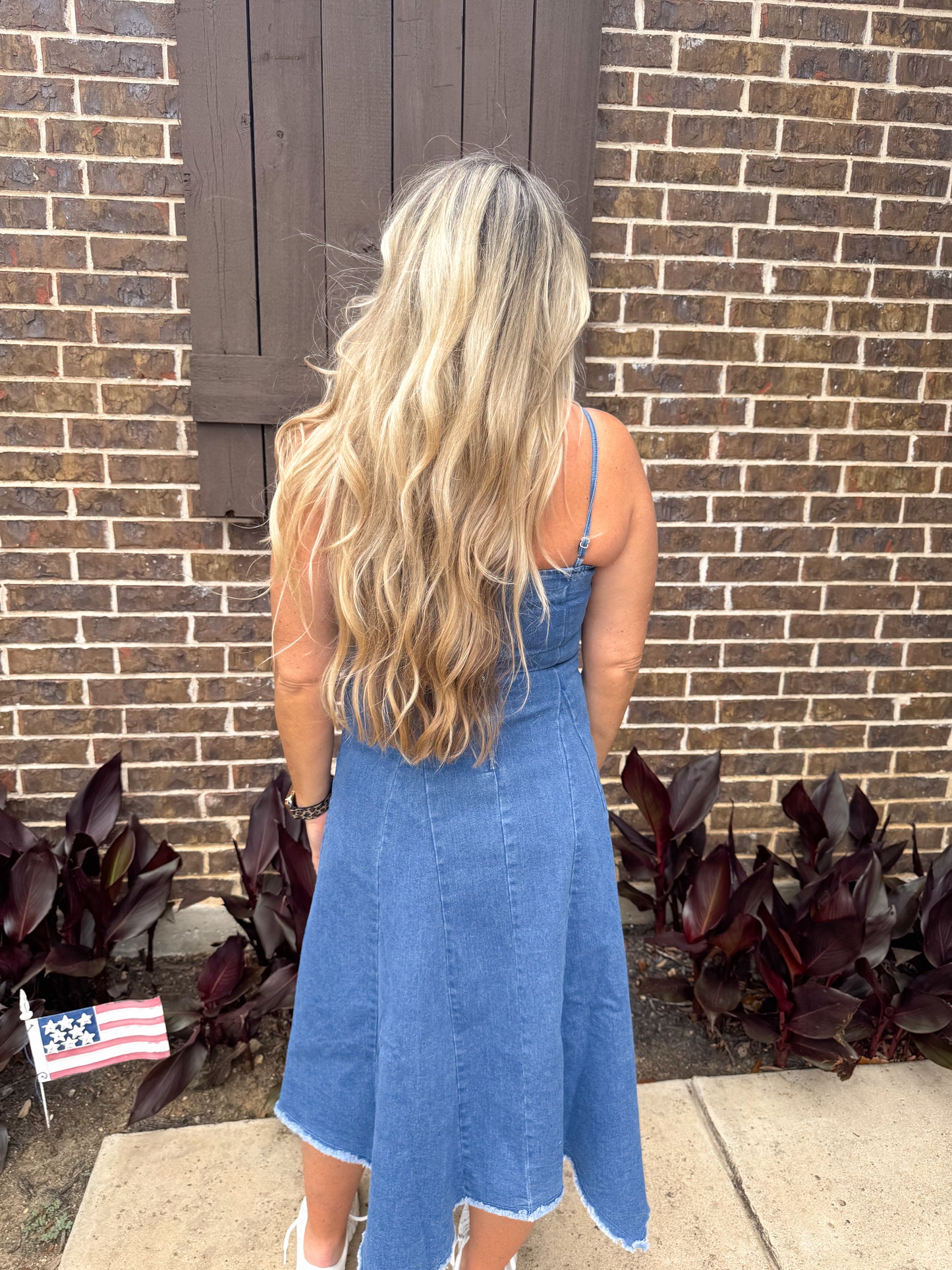 Trendy Denim Midi Dress