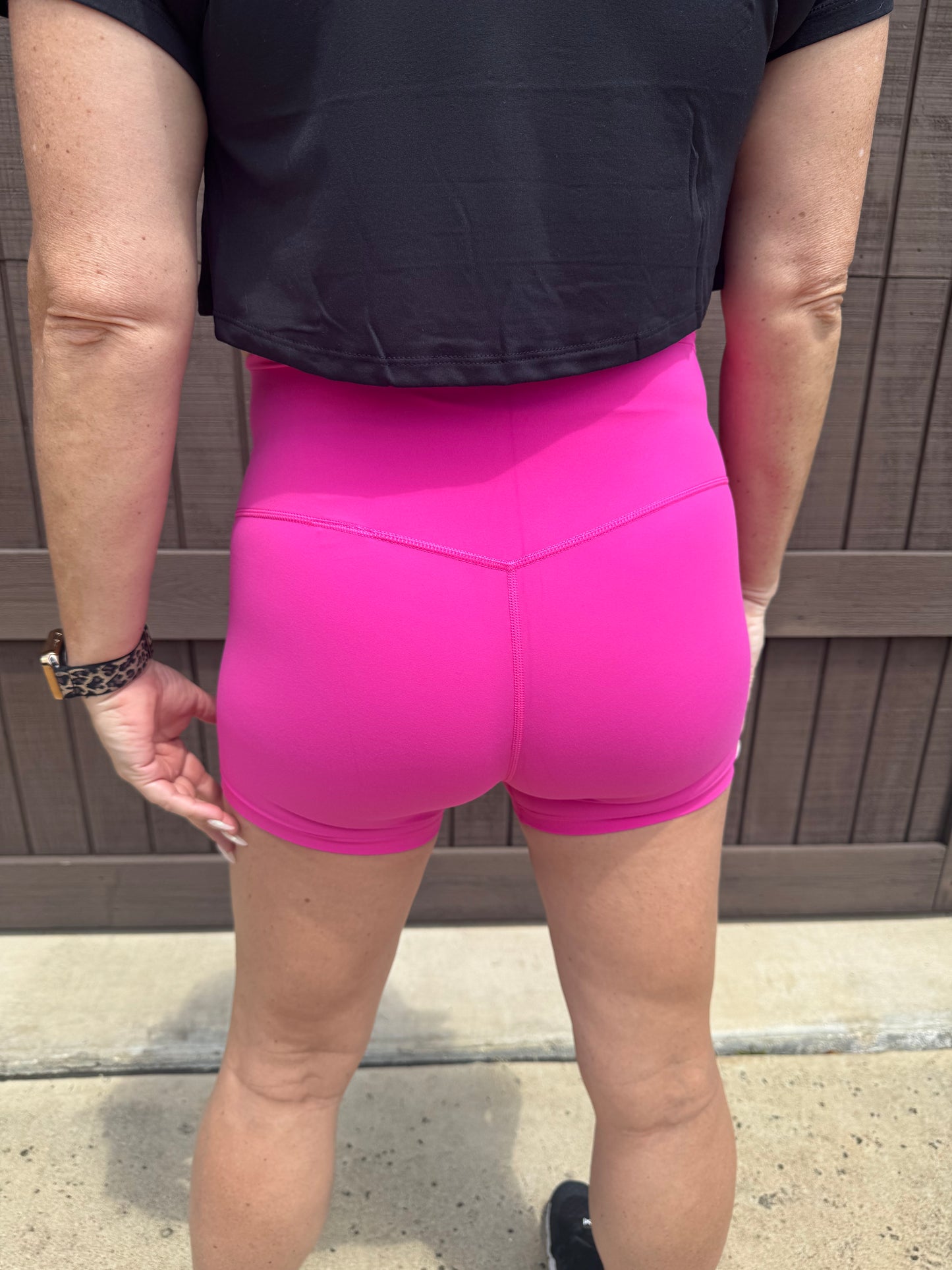 Fierce in Fuchsia Biker Shorts
