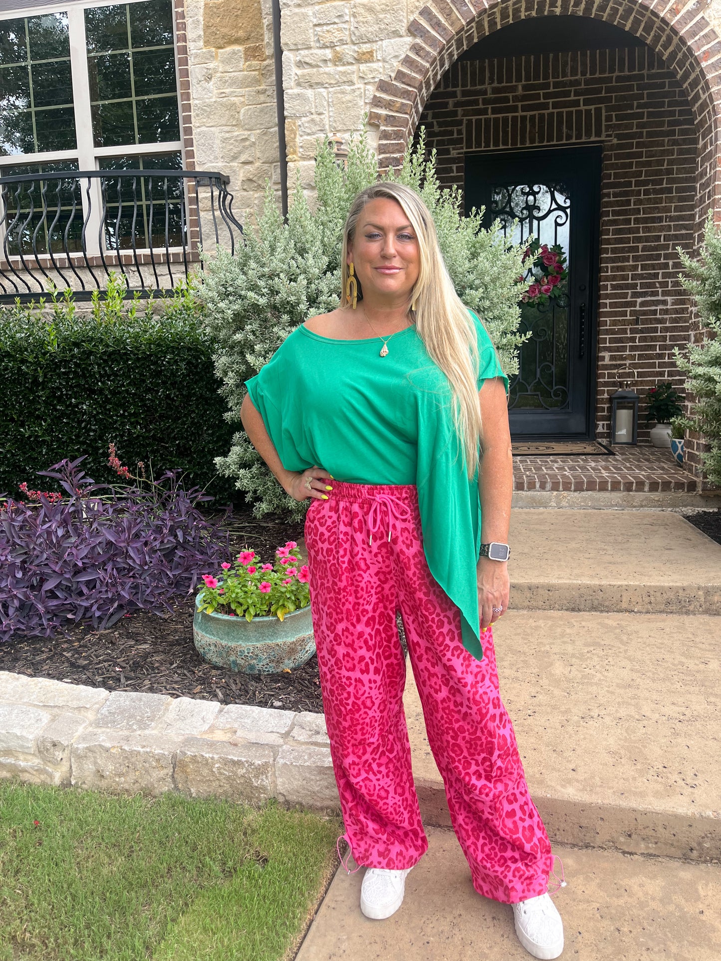 Wild Leopard Pink Jogger Pants