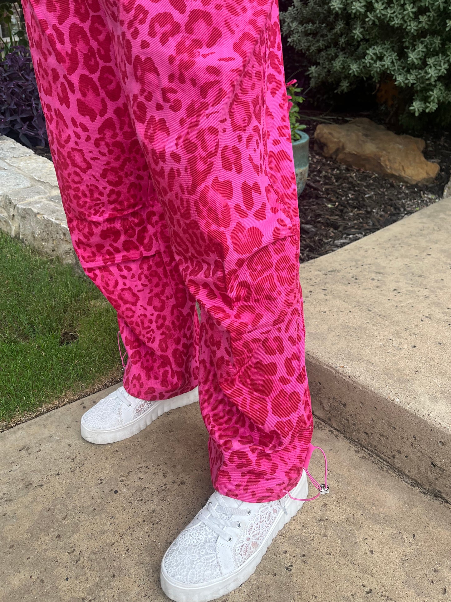 Wild Leopard Pink Jogger Pants