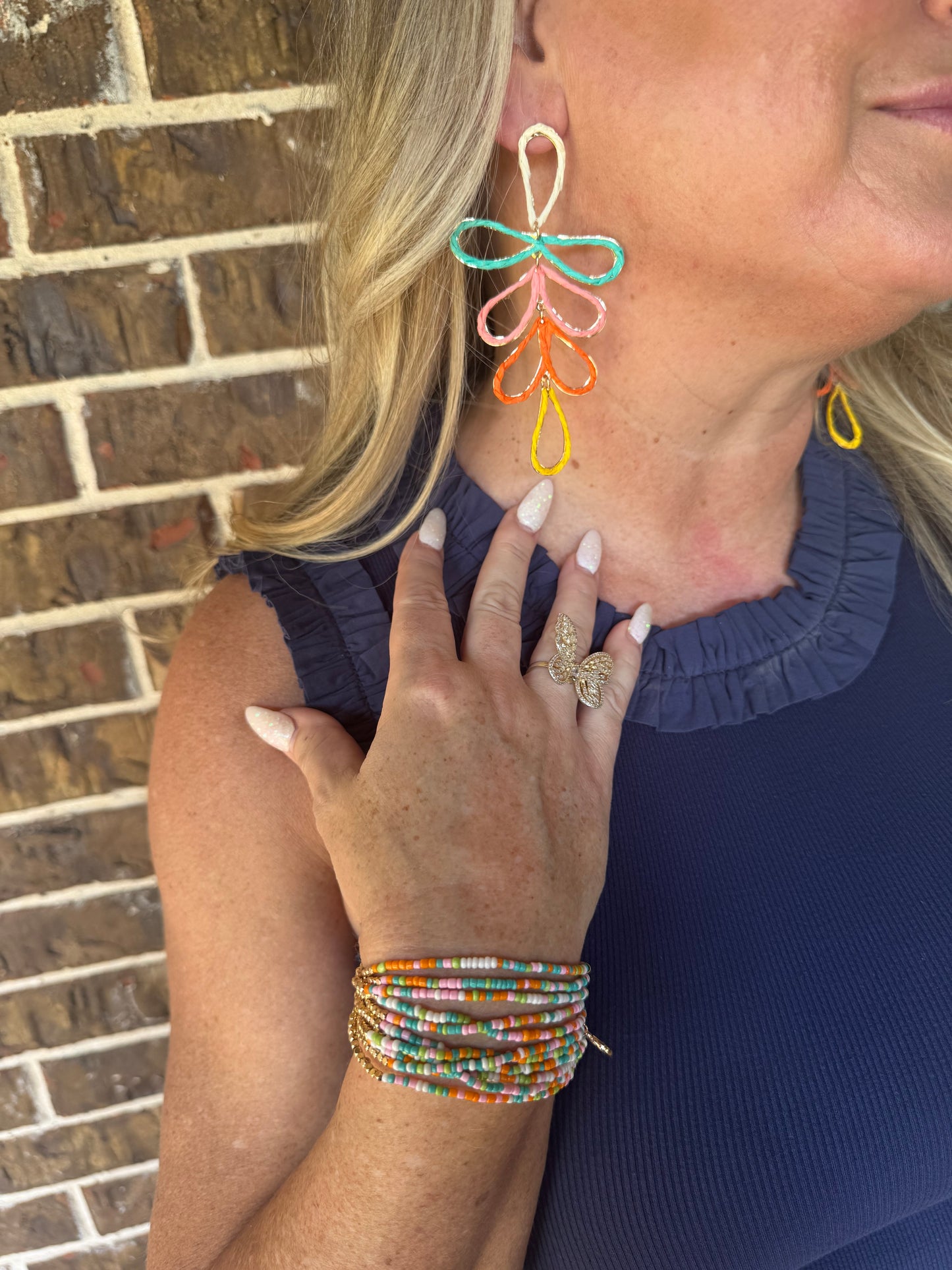 Multi-Strand Colorful Beaded Bracelet