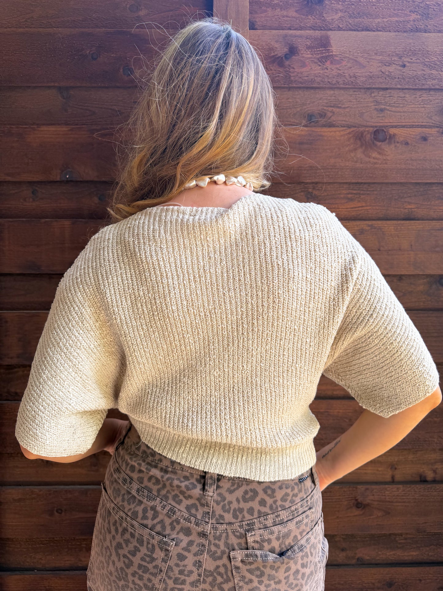 NEW Tan Knitted Beach Sweater