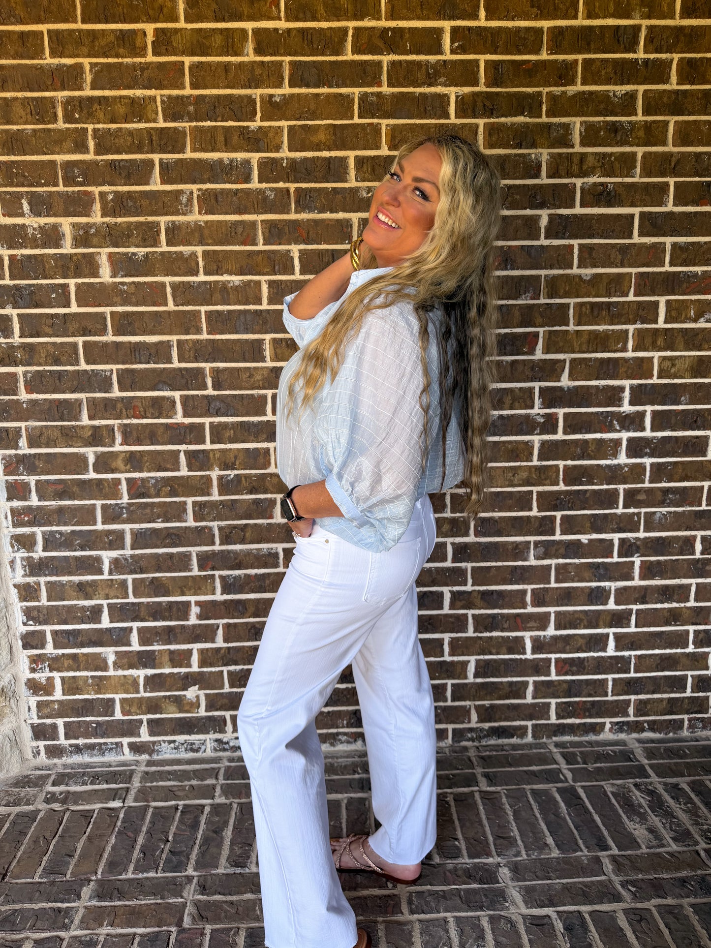 Coastal Breeze Striped Blouse