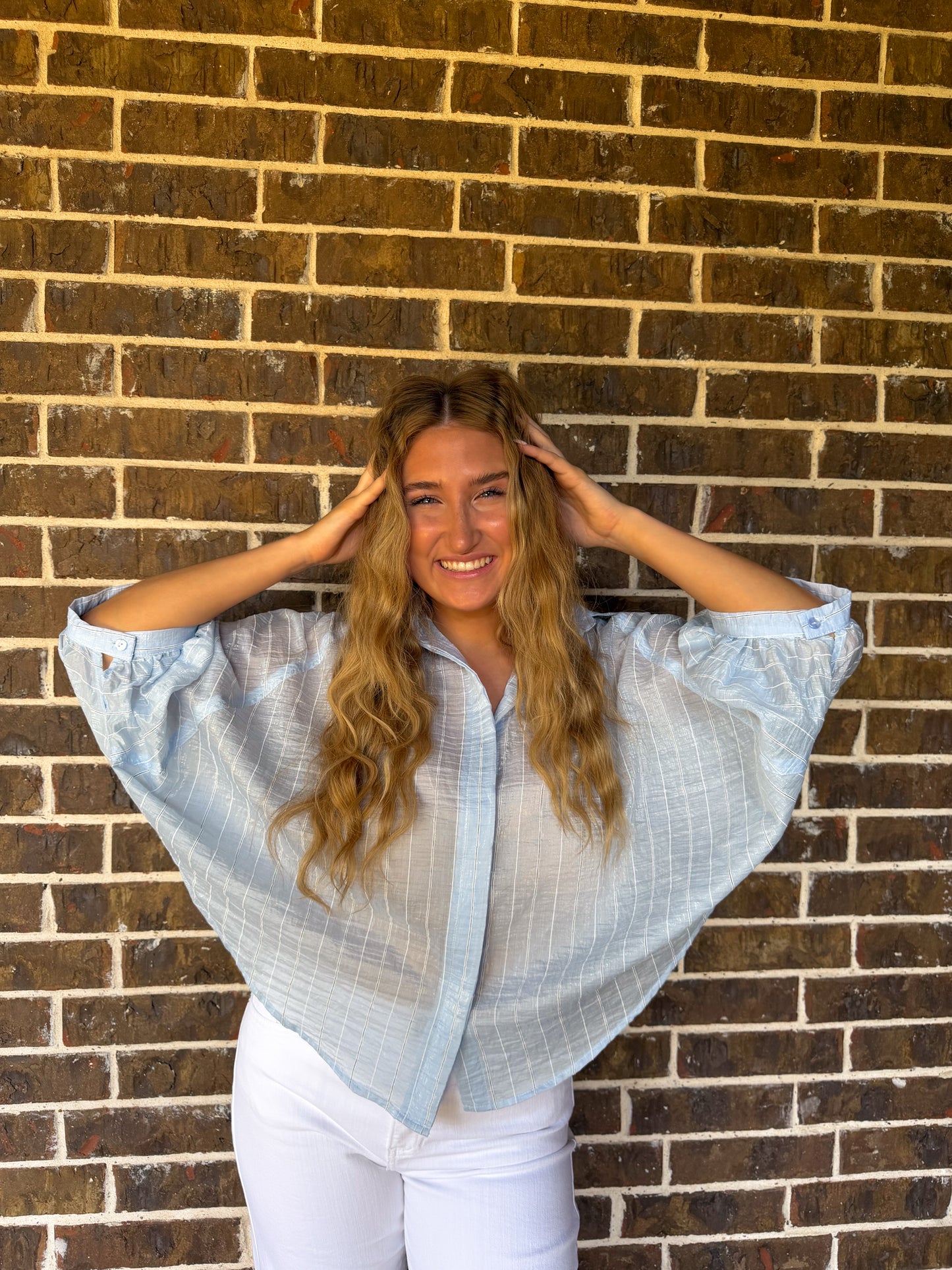 Coastal Breeze Striped Blouse