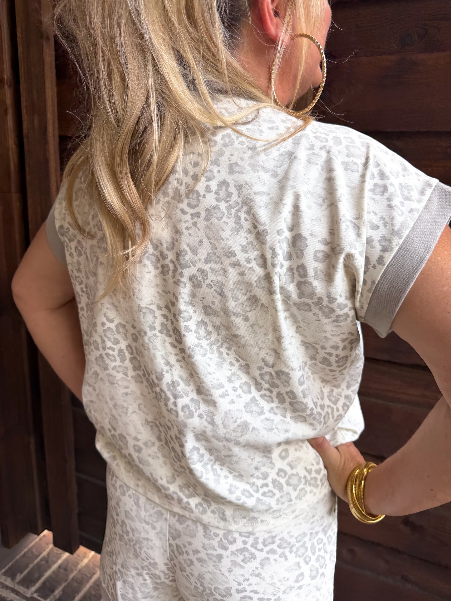 Cloud Leopard Shorts Lounge Set