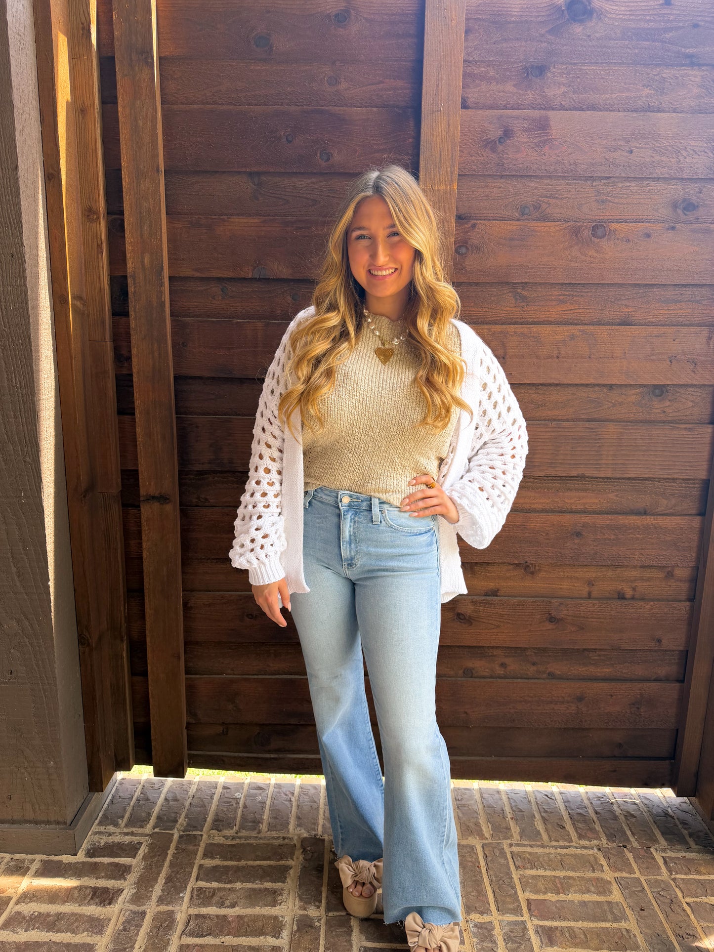 NEW Tan Knitted Beach Sweater