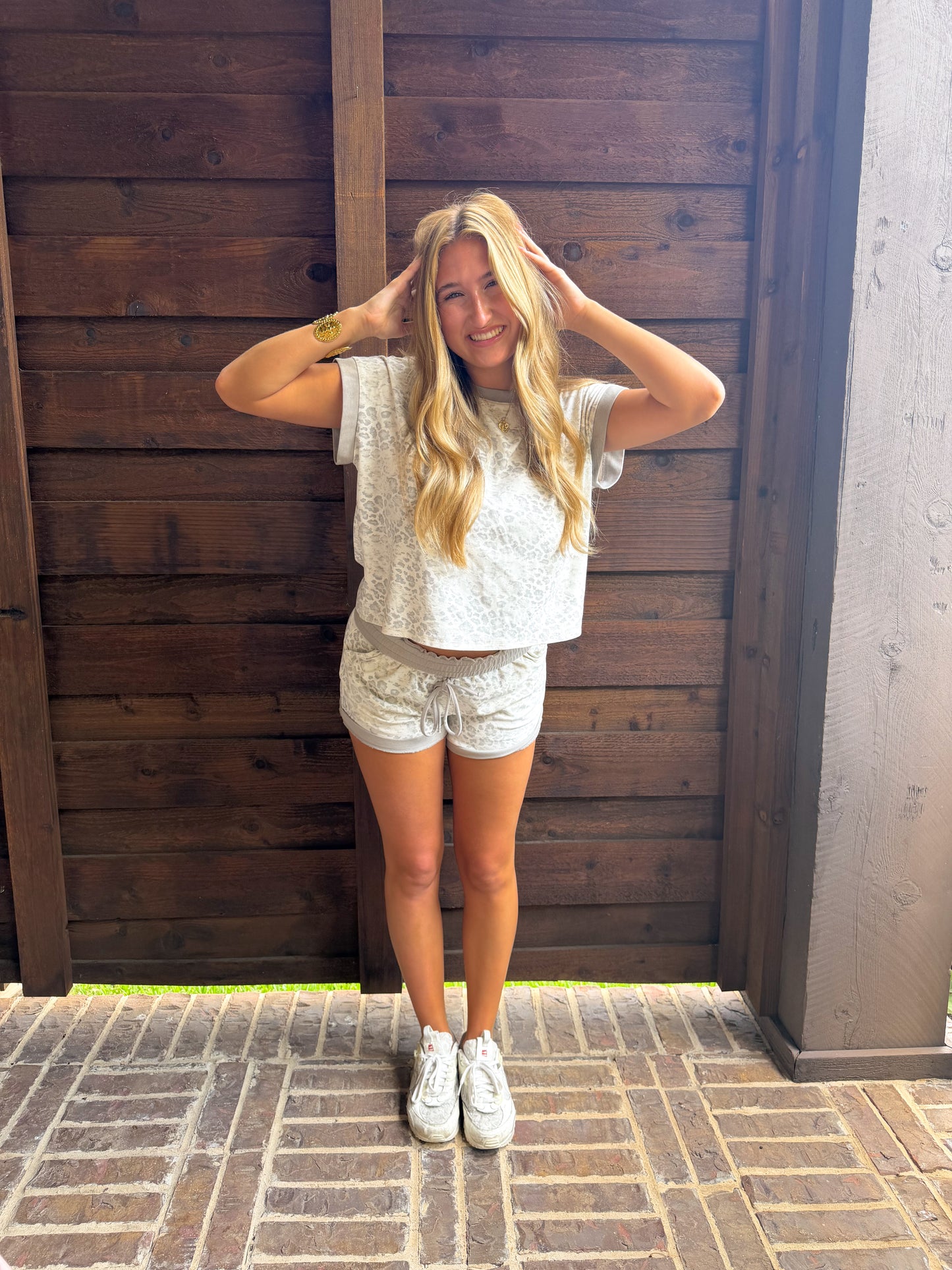 Cloud Leopard Shorts Lounge Set