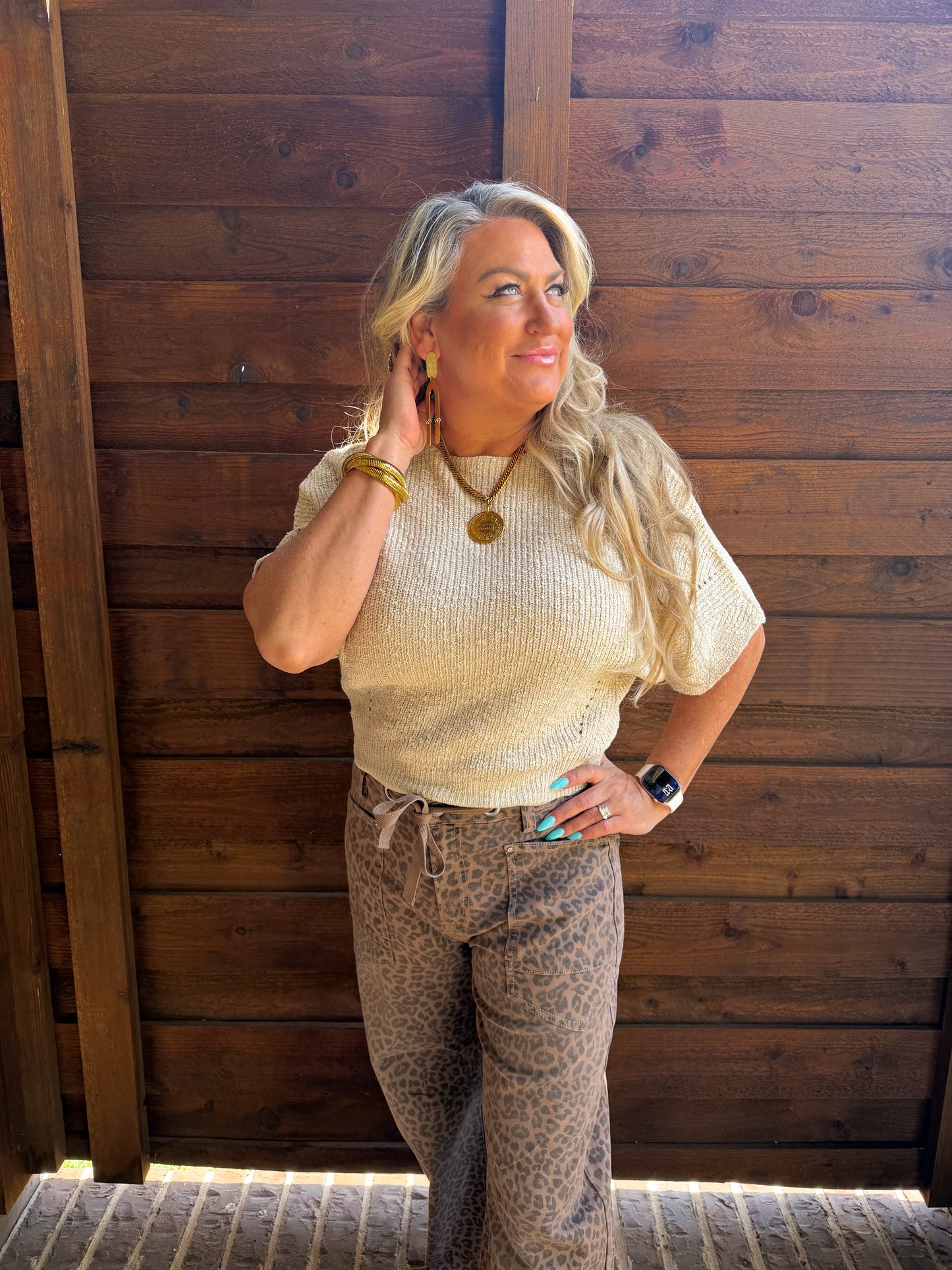 NEW Tan Knitted Beach Sweater