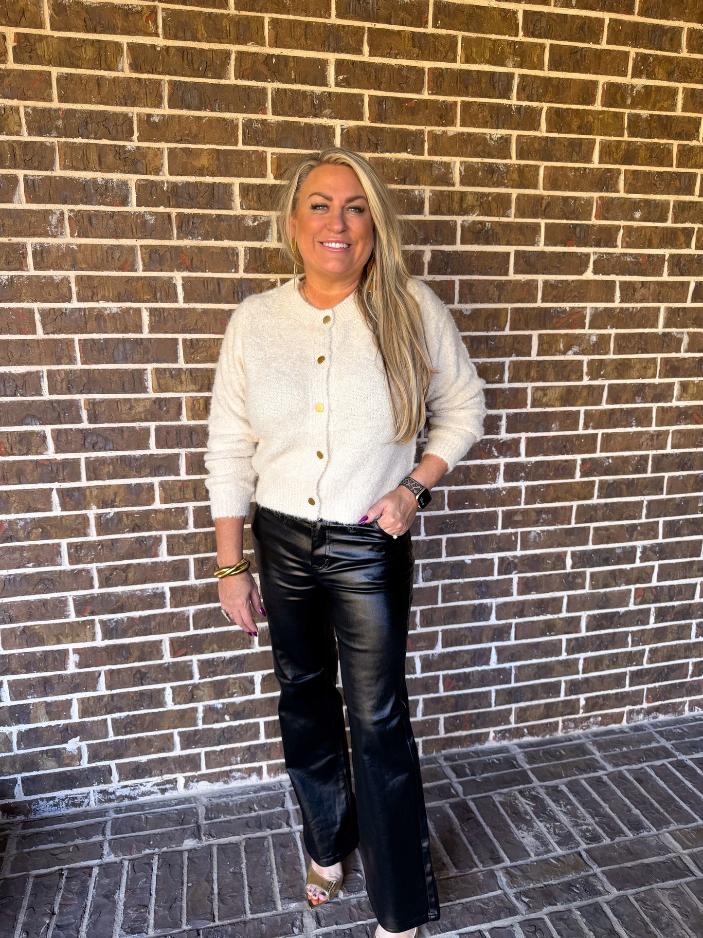 Cozy Cream Button-Up Cardigan