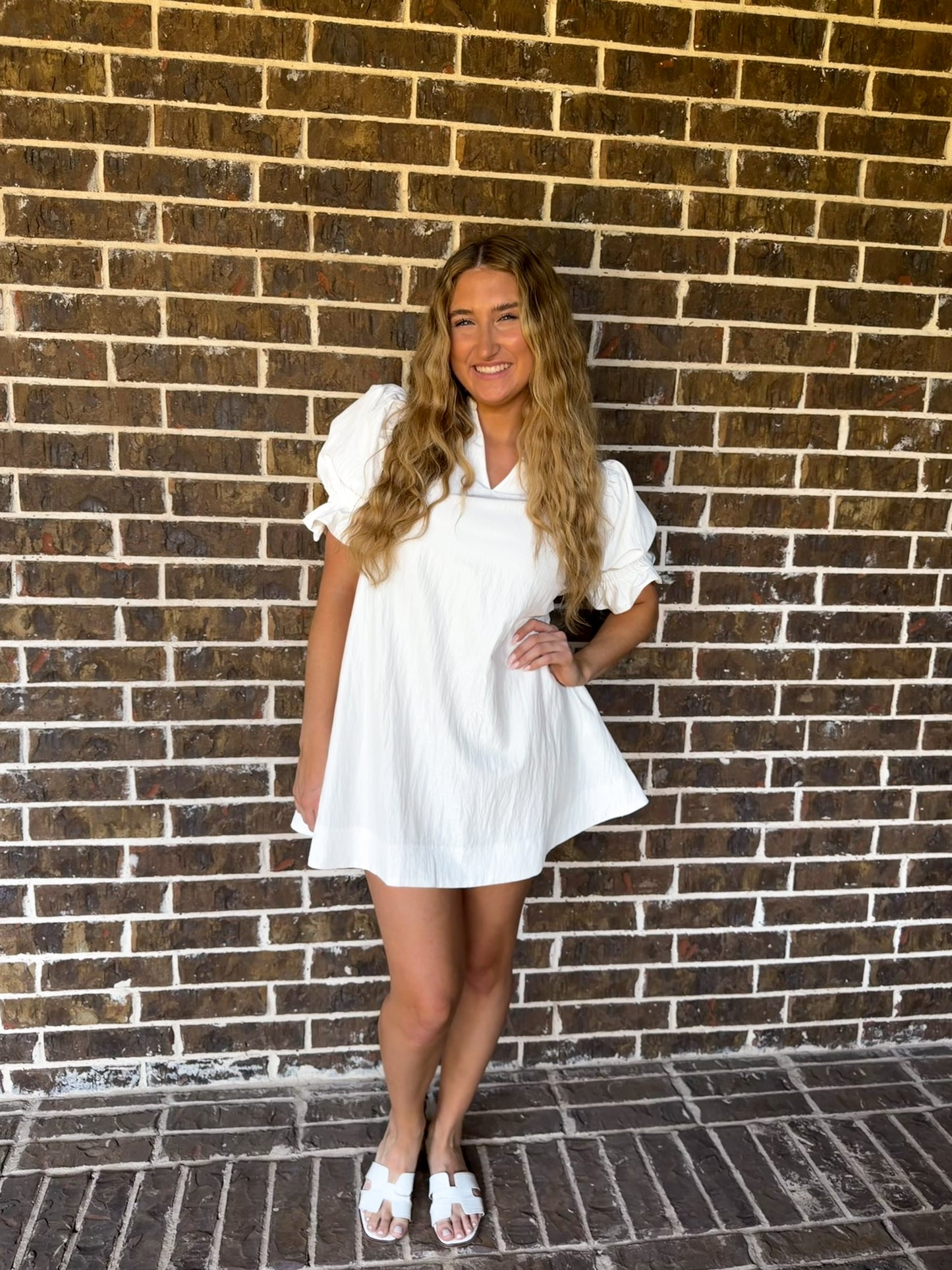 The White Bloom Babydoll Dress