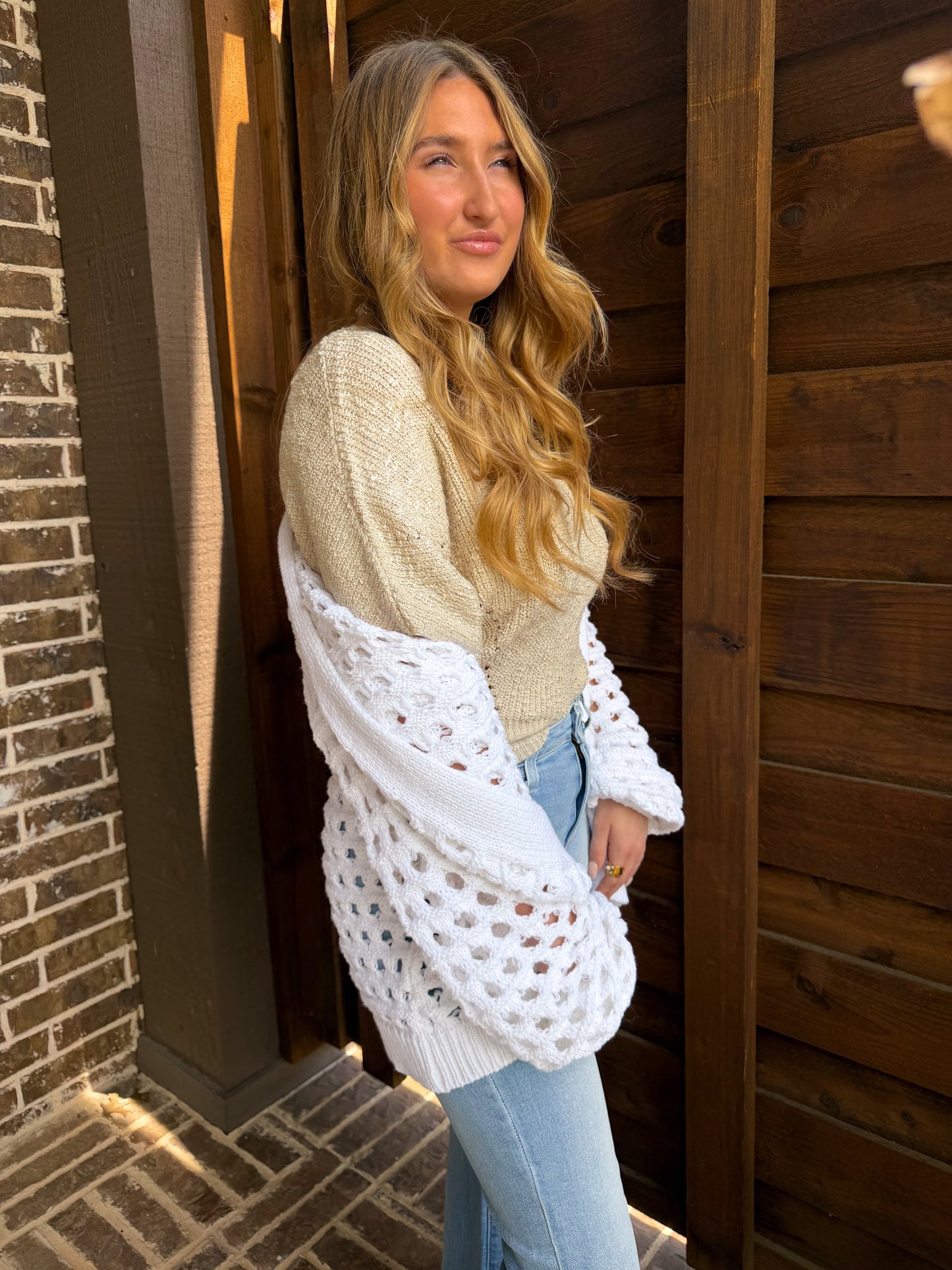 NEW Tan Knitted Beach Sweater