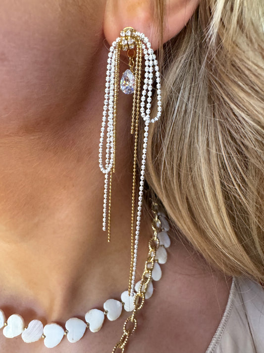 Elegant Beaded Dangle Earrings