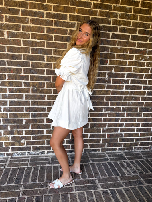 The White Bloom Babydoll Dress