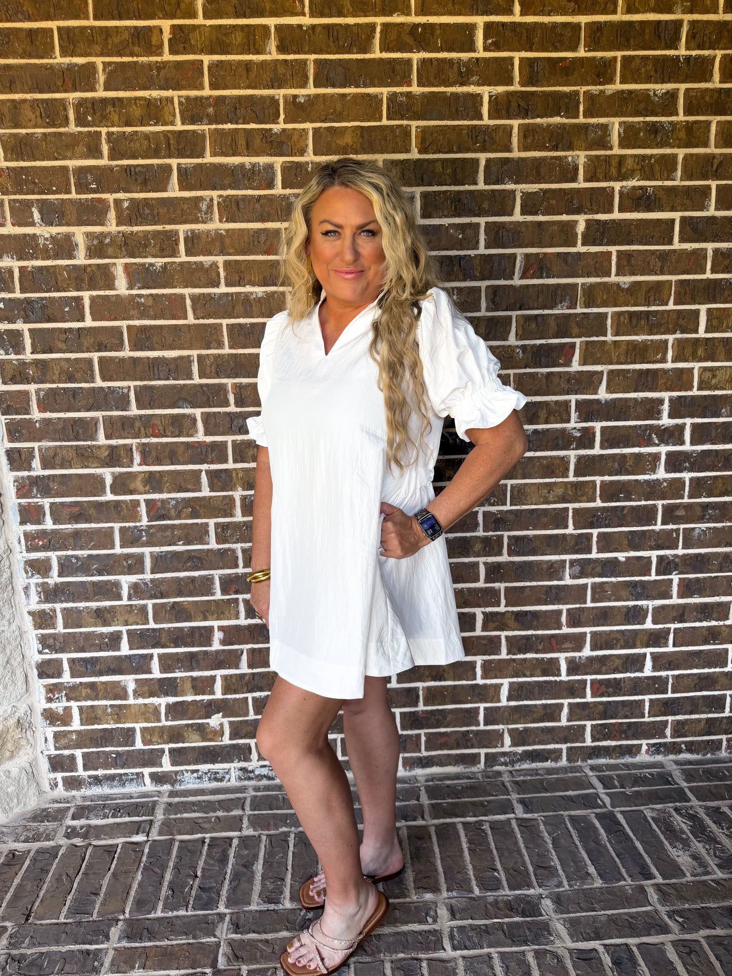 The White Bloom Babydoll Dress