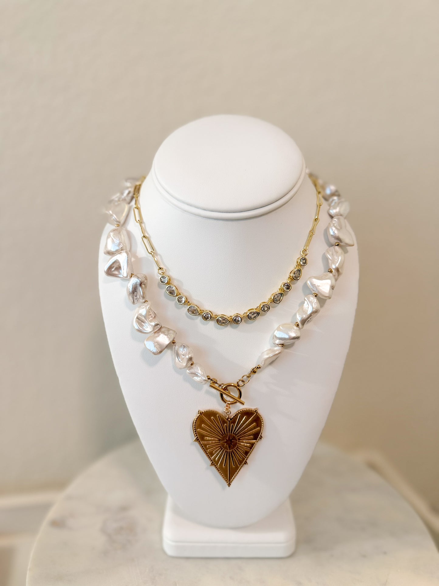 Radiance Drops Gold Necklace