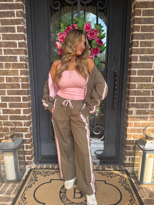 Olive and Blush Lounge Set