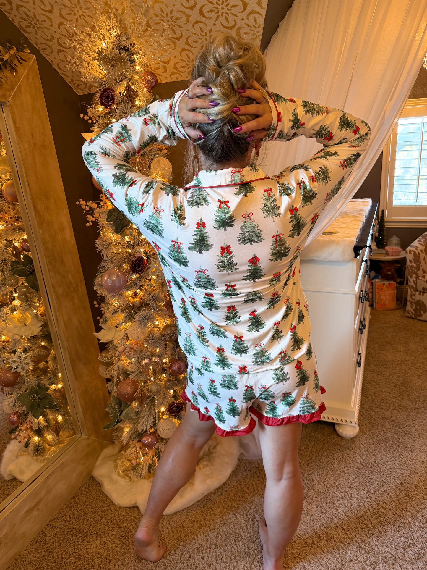 Holly Jolly Christmas Tree PJ Set