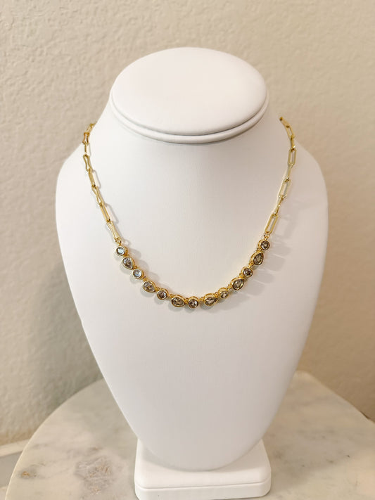 Radiance Drops Gold Necklace