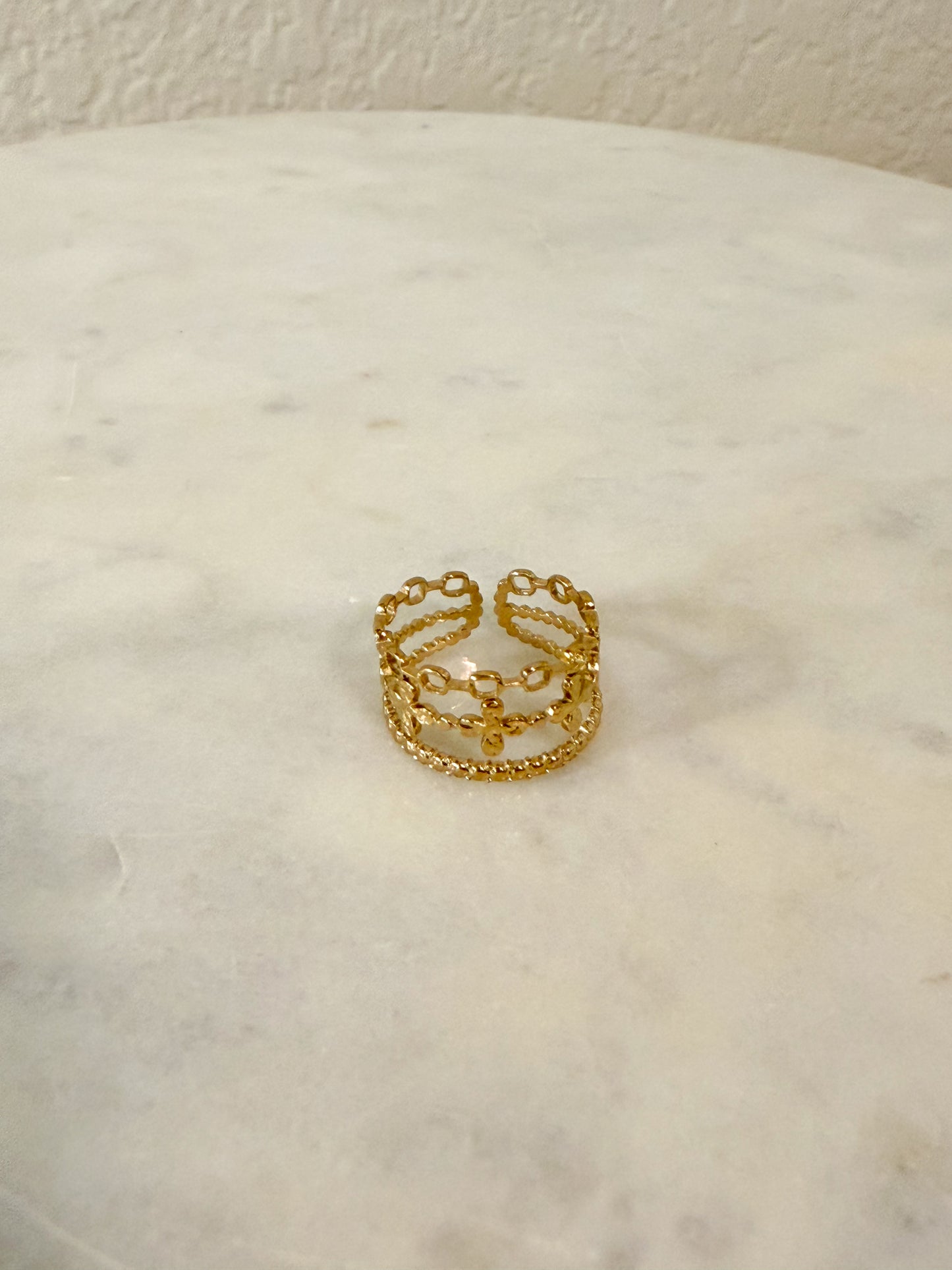 Gold Layered Adjustable Band Ring