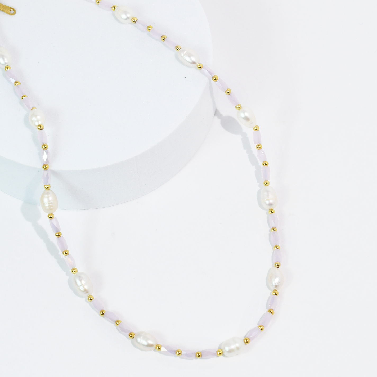 Blush Pearl Beaded Necklace