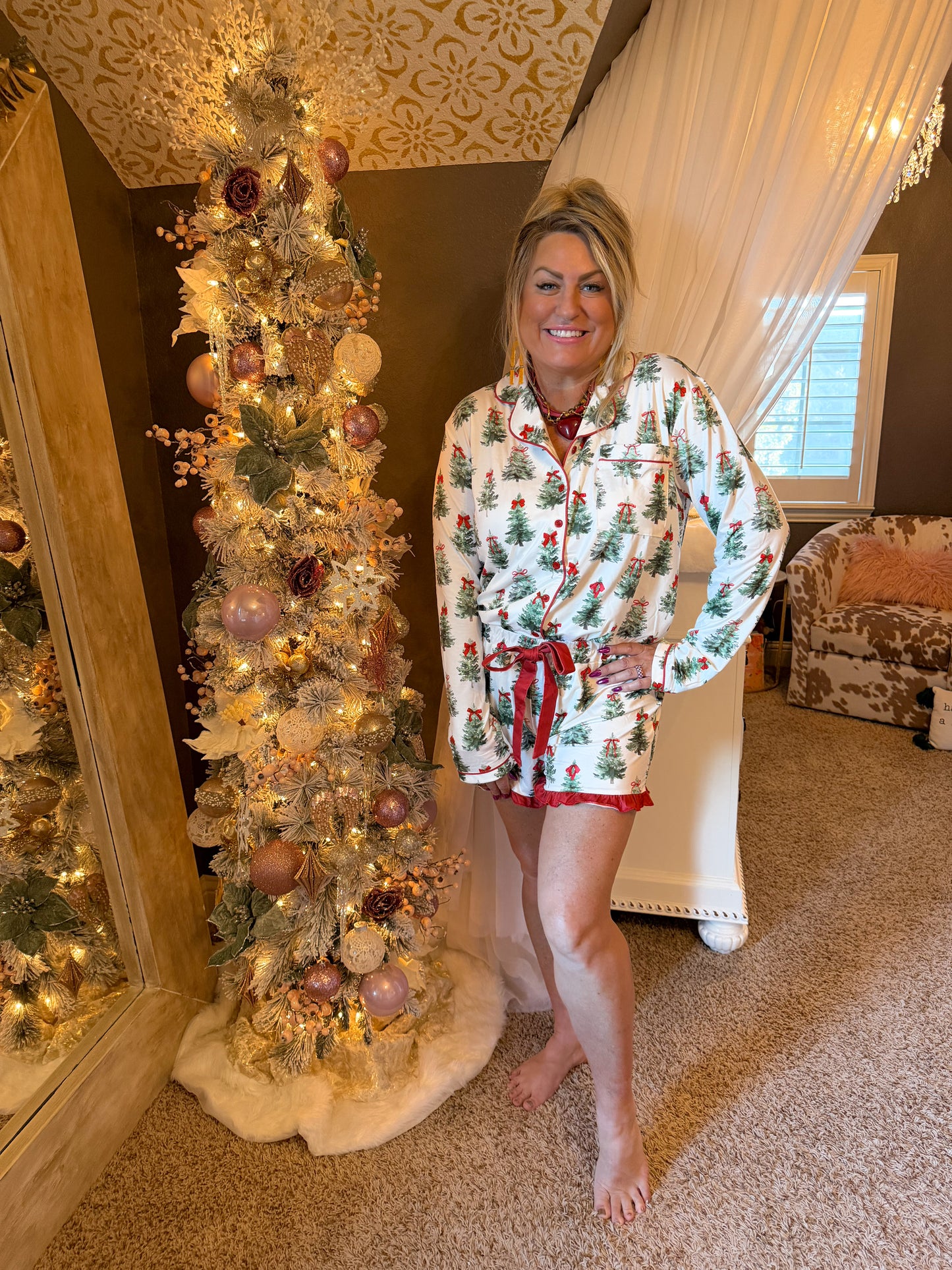 Holly Jolly Christmas Tree PJ Set