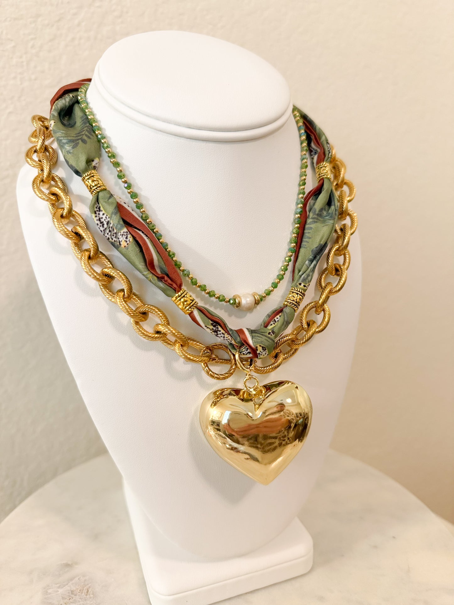 Bold Gold Rope Link Necklace