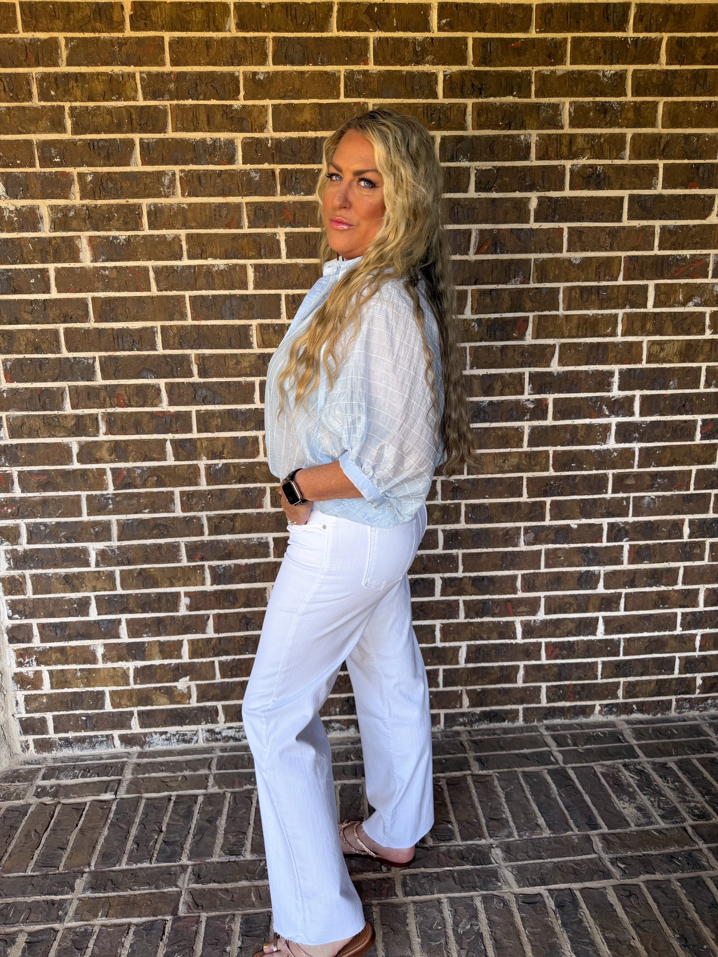 White Classic Straight Jeans