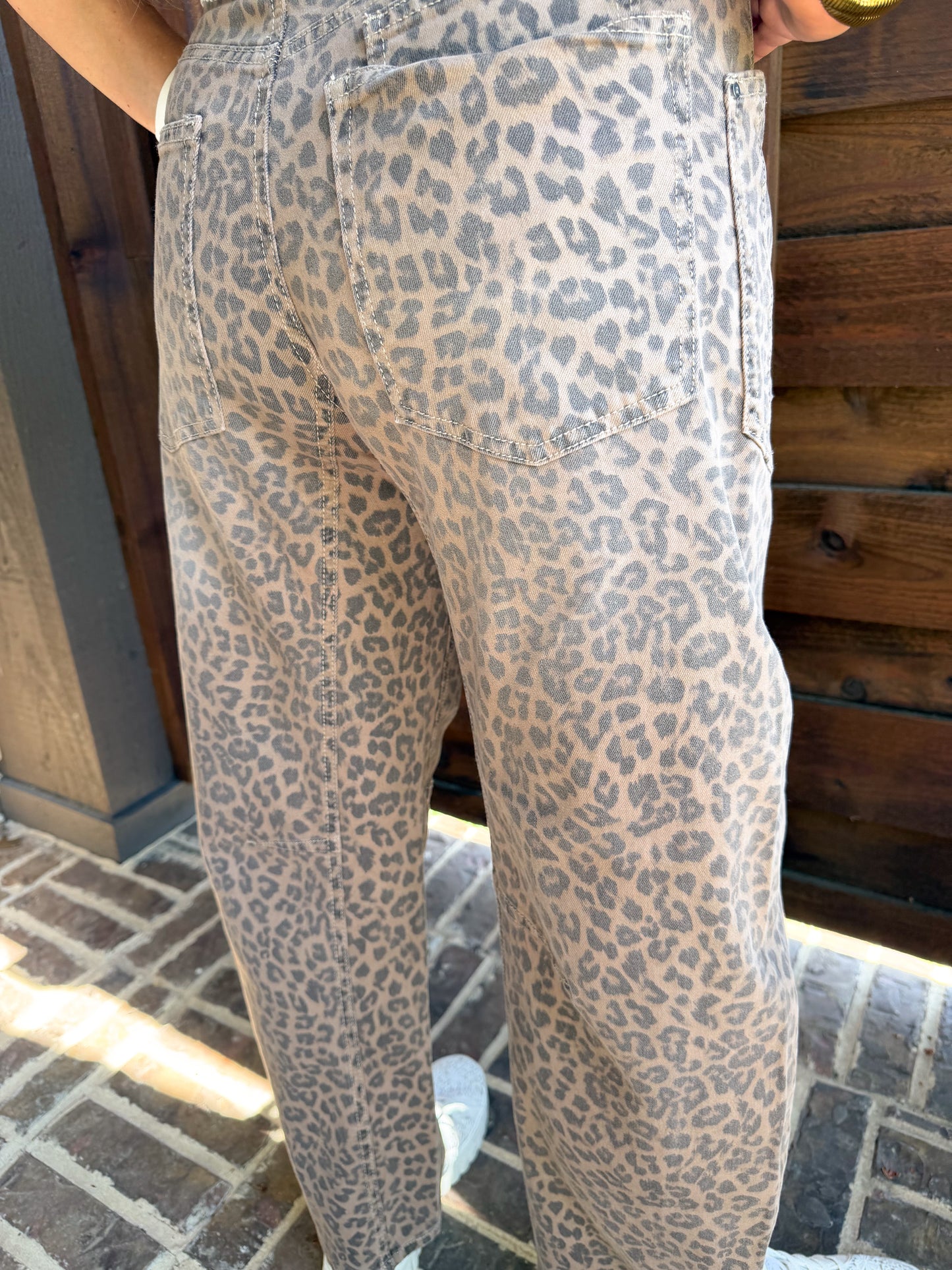 NEW Cheetah Leopard Barrel Jeans