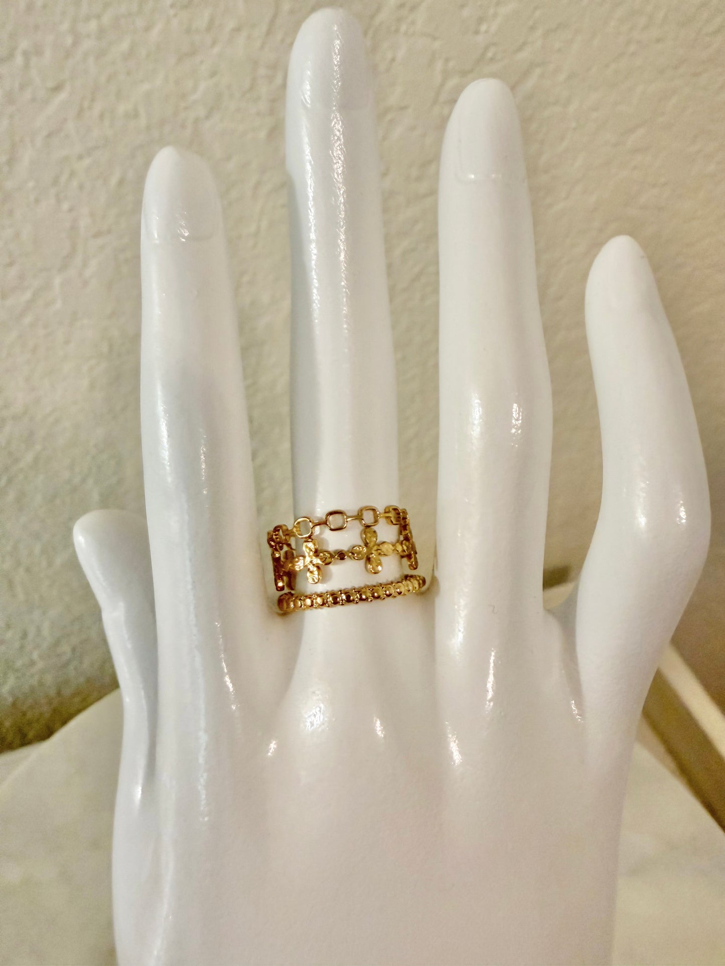 Gold Layered Adjustable Band Ring