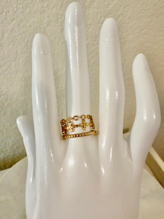 Gold Layered Adjustable Band Ring