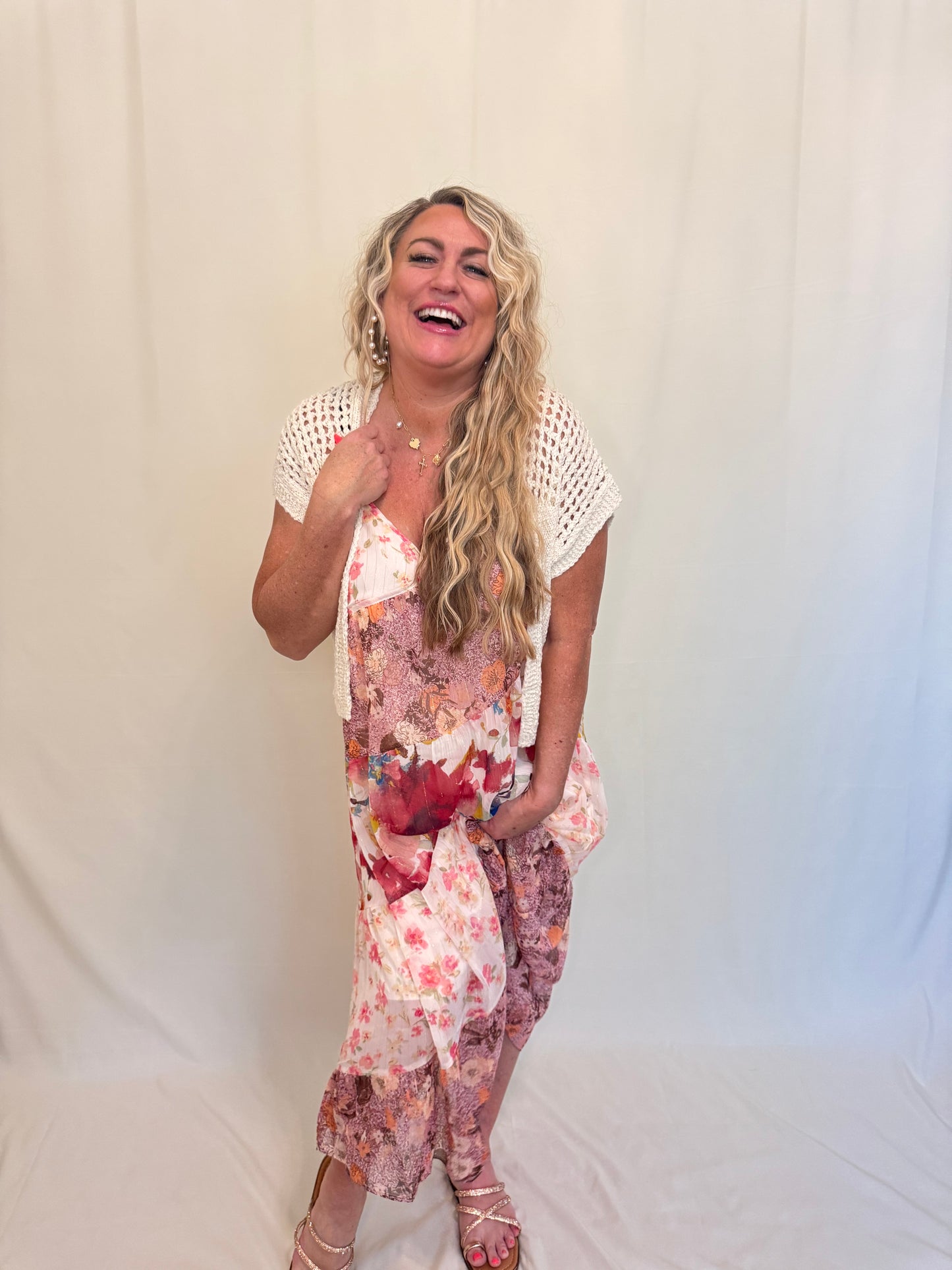 Boho Breeze Crochet-Knit Cardigan