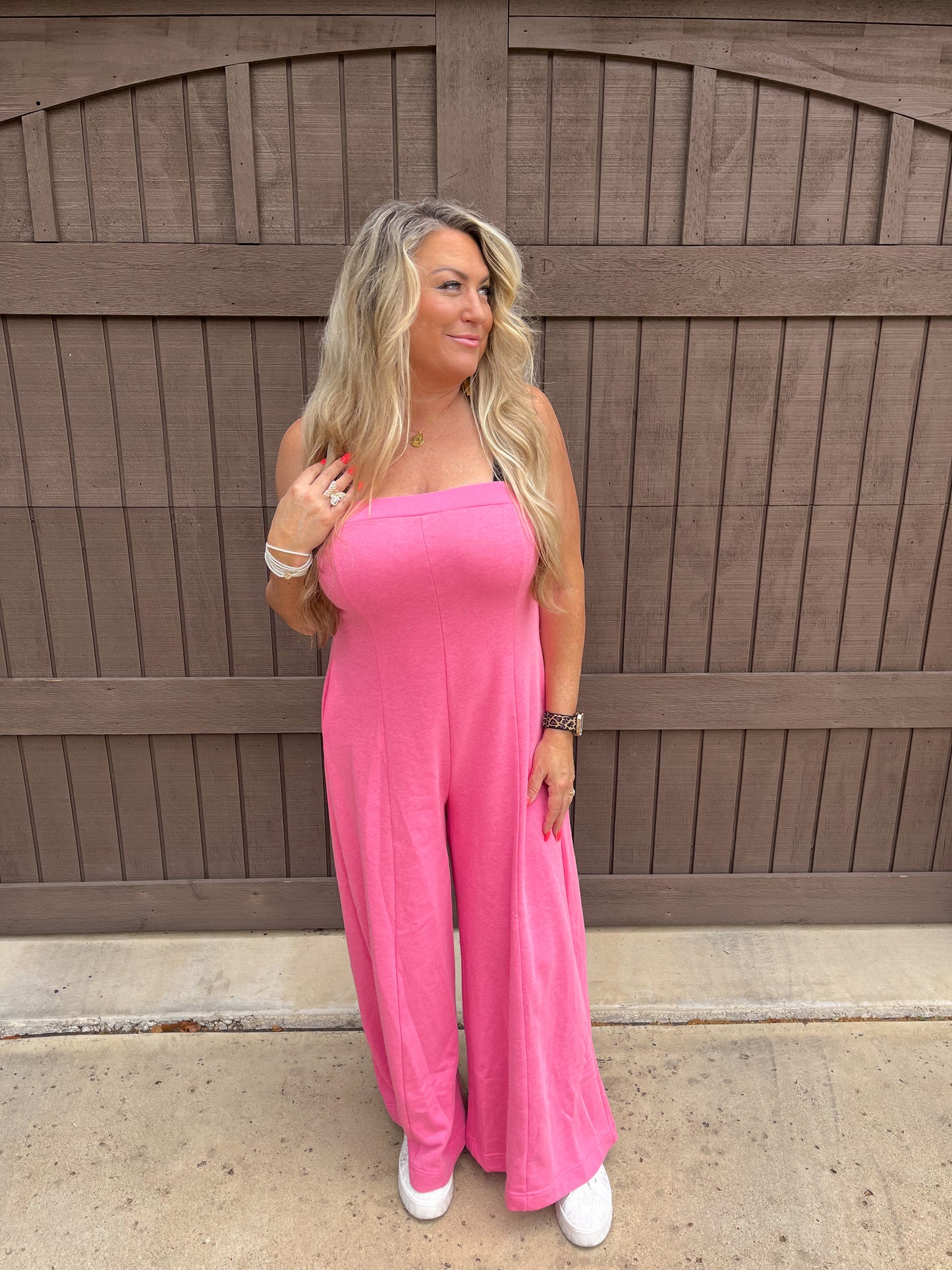 Barbie Pink Wide-Leg Jumpsuit