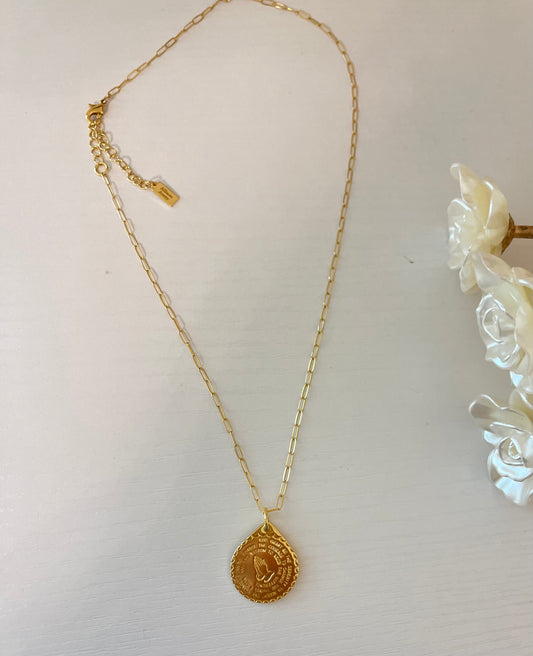 Lord’s Prayer Gold Medallion Necklace